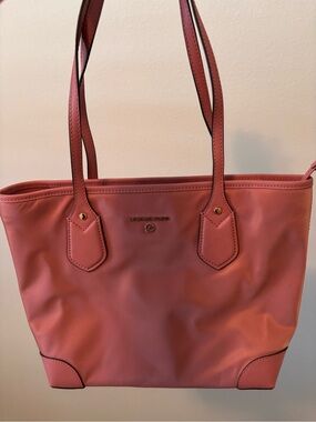 Michael Kors Rose Coral Tote Bag with Gold Hardware